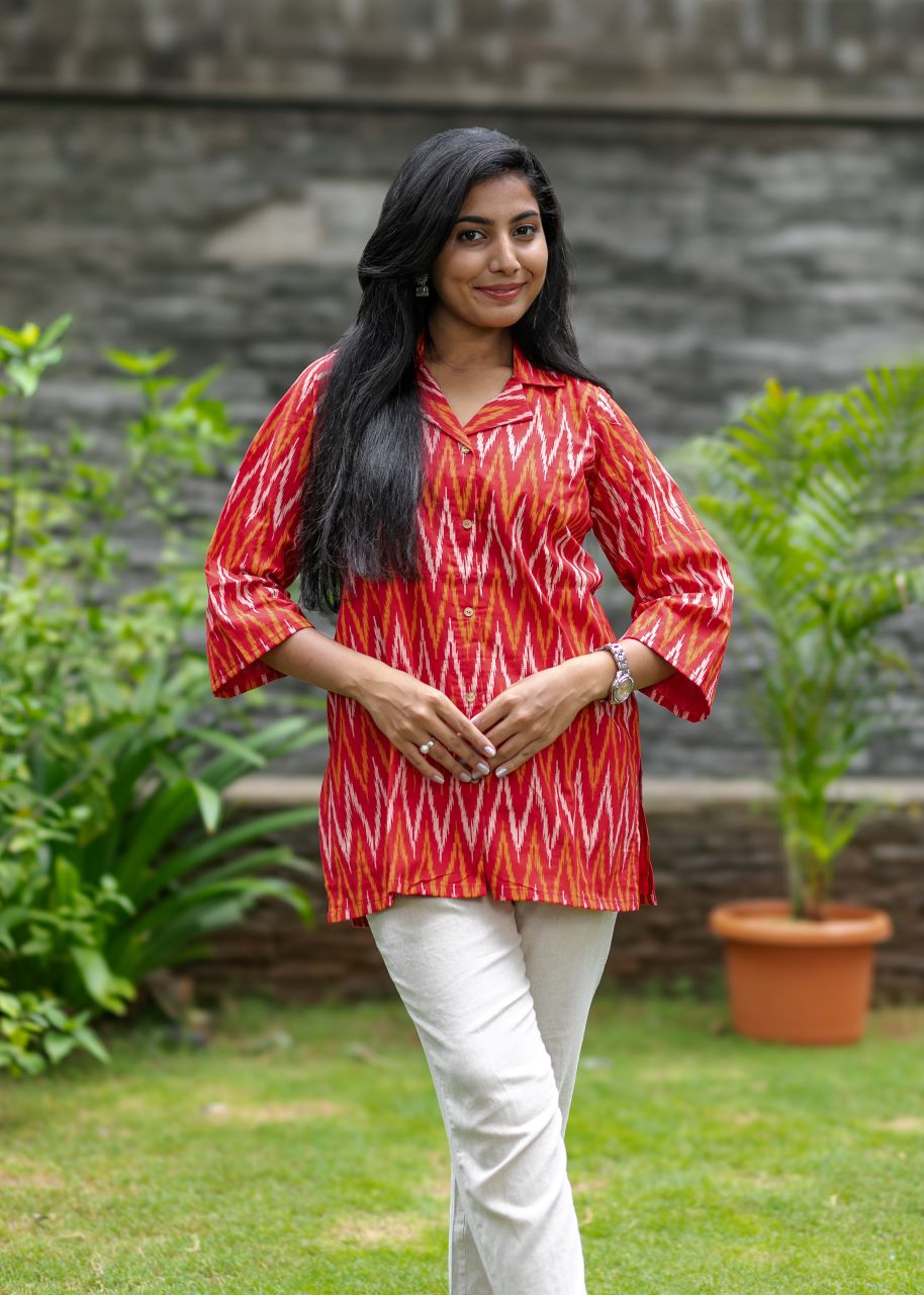 Aadya V-neck Kurti 3a