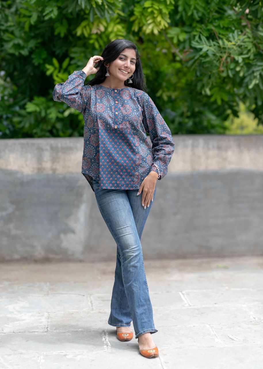 Ajrakh Amaya Kurti 1a