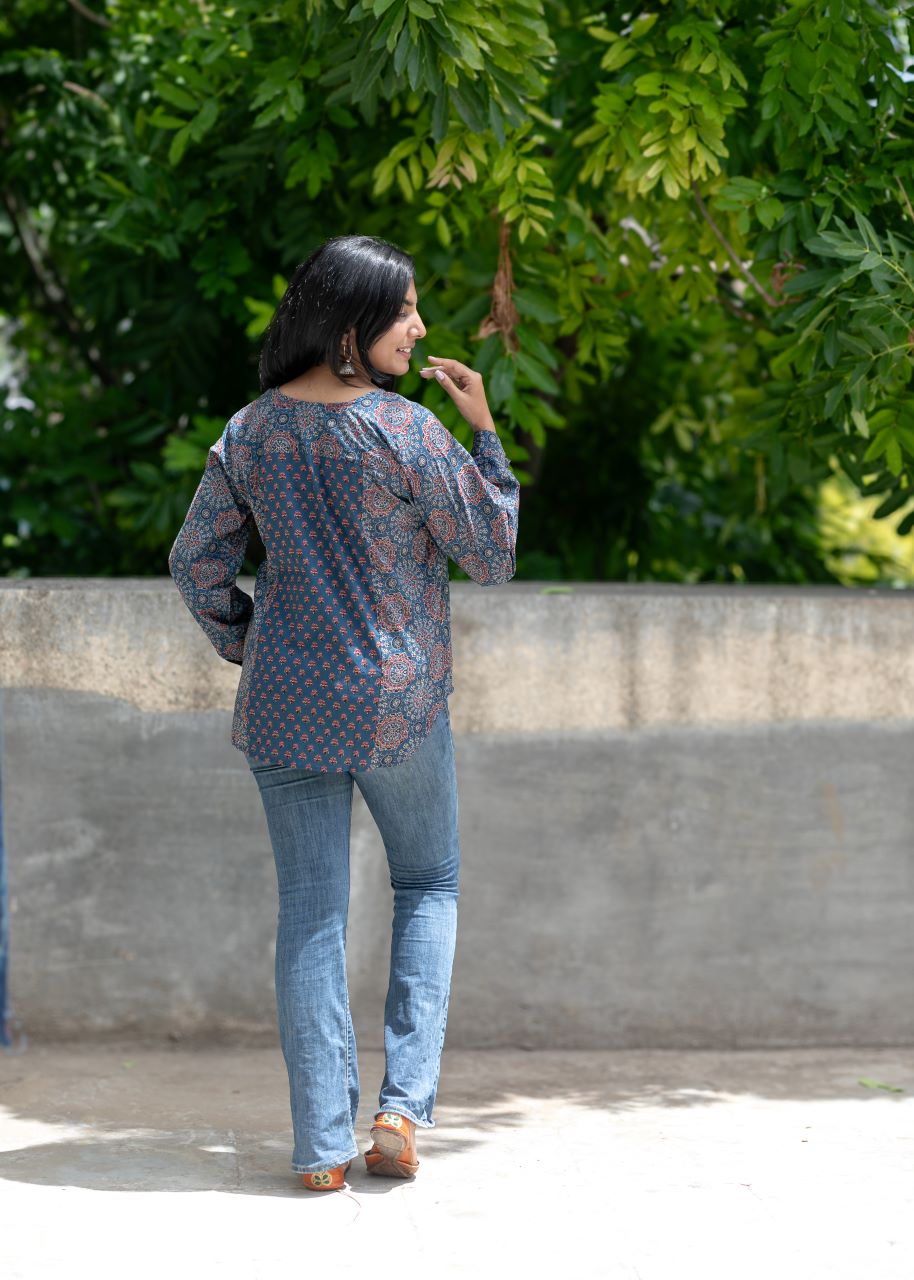 Ajrakh Amaya Kurti 1d