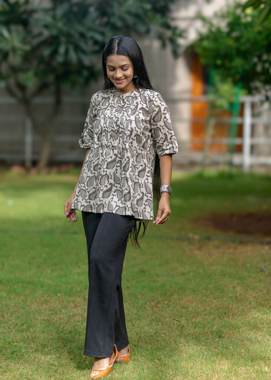 Polished Pleat Top 2b