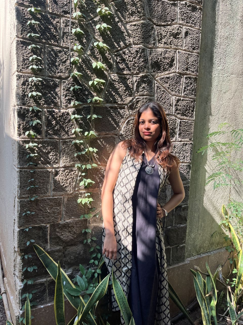 CP aarika jacket set black beige