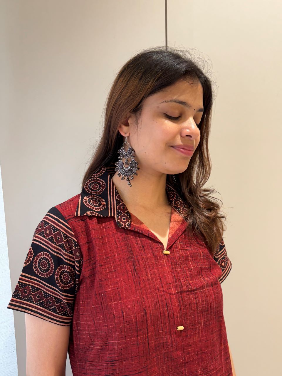 Mrida dress maroon 1