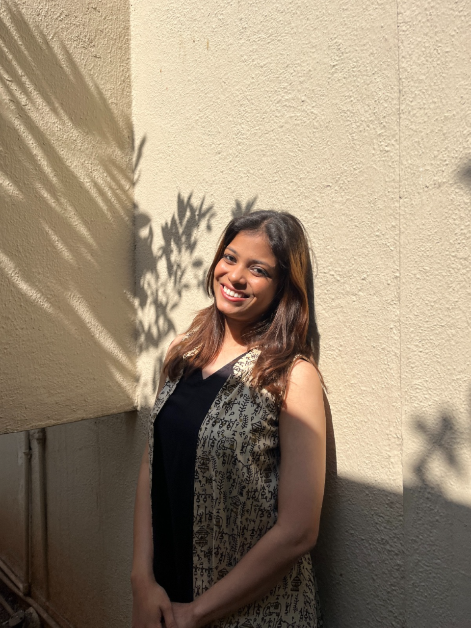 aarika jacket set beige warli 1